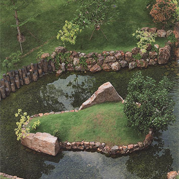 杭州庭院水系魚(yú)池景觀5