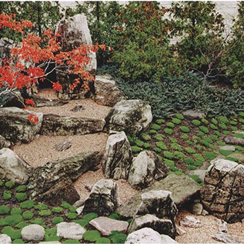 杭州庭院花園地面鋪裝6